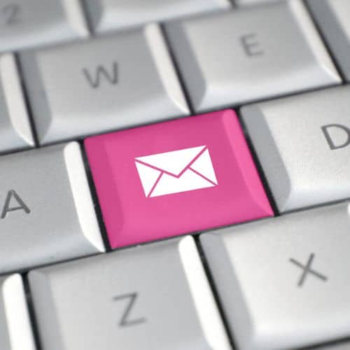 Email Pink Keyboard Button