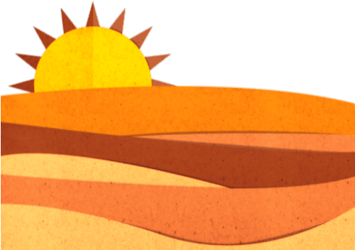 Desert Sunrise Papercut