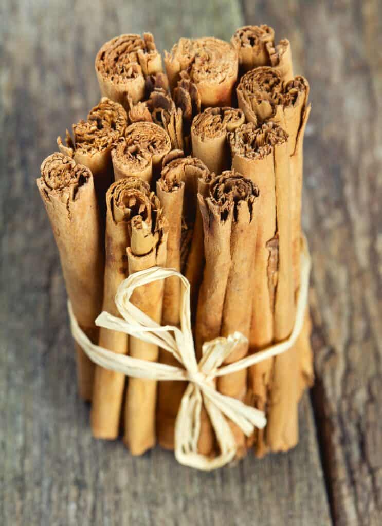 Upright Bundle Of Ceylon Cinnamon Sticks